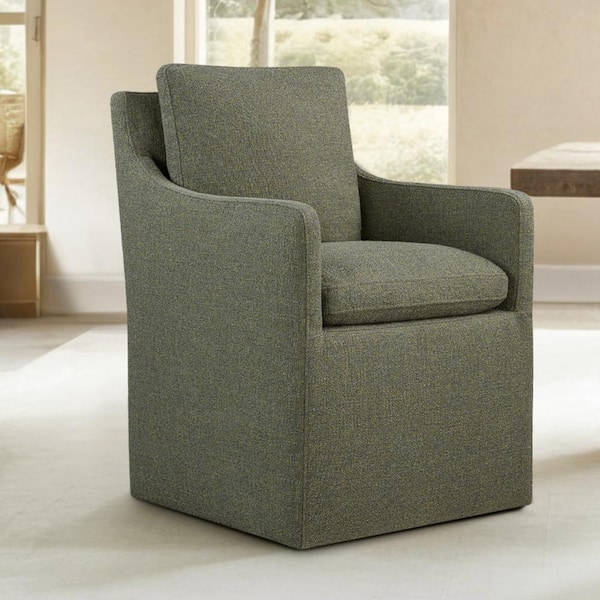 SPRUCE & SPRING Halcyra Green Fabric Upholstered Dining
