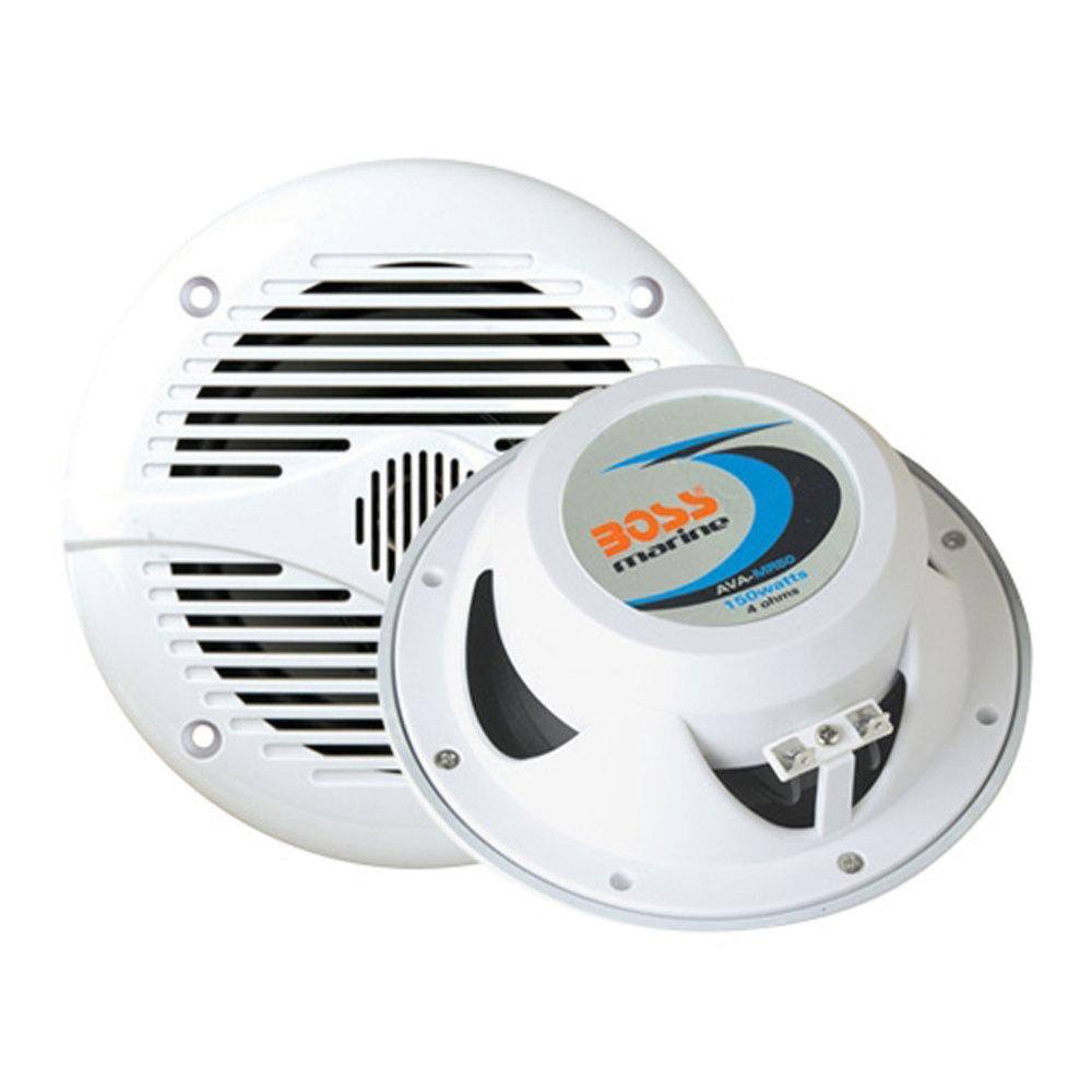 2-Way Marine Full Range Loudspeakers - 150W, 5.25 in. White Pair