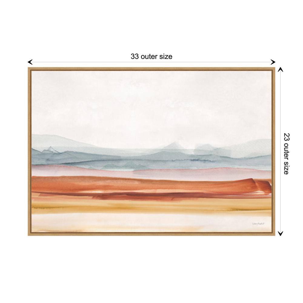 Sierra Hills Abstract Landscape Canvas Print with Maple Frame