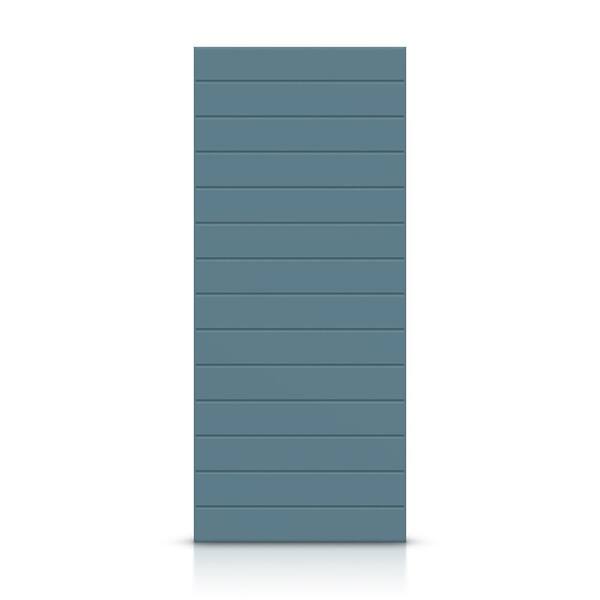 CALHOME 30 in. x 96 in. Hollow Core Dignity Blue Painted Composite MDF Interior Door Slab