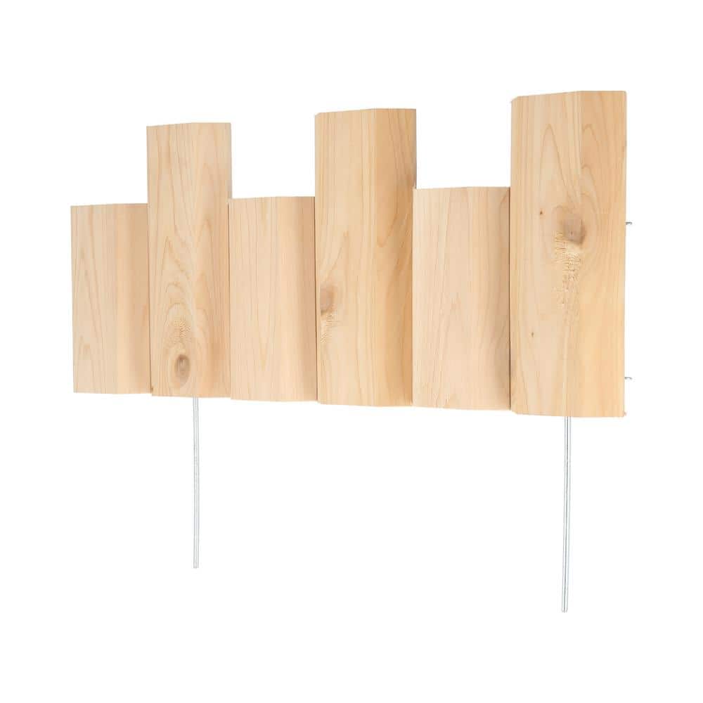 18-inch Natural Cedar Wood Landscape Edging (12-pack)