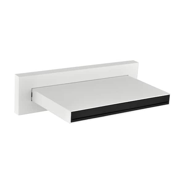 Unbranded Modern Zero-Handle Wall-Mount Roman Tub Faucet with Waterfall Spout and High Flow in White