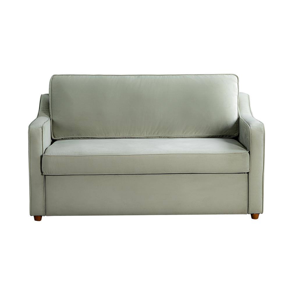 Serta Delray 62.2 in. Sage Full Size Sofa Bed 112A034SGE The Home Depot