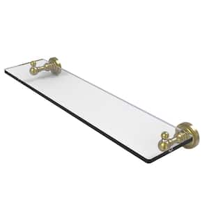 Allied Brass P1000-2TB/22-GAL-ORB 22 inch Gallery Double Glass Shelf with Towel Bar Oil Rubbed Bronze