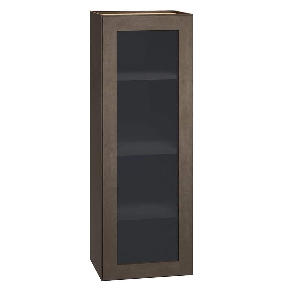QuickShip Cottage 15 in. W x 12 in. D x 42 in. H Assembled Plywood Cut for Glass Specialty Wall Cabinet in Fieldstone price history on PriceWatchPro