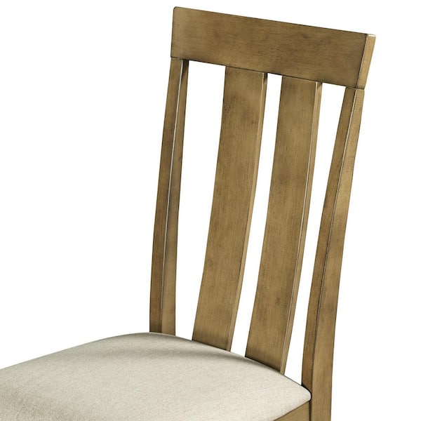 GOJANE Espresso Soft Fabric Dining Chairs with Seat Cushions and