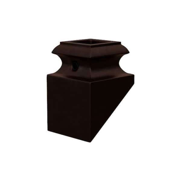 Stair Parts 5/8 in. Old World Copper Angled Metal Baluster Shoe for Stair Remodel