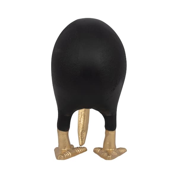 その他 kiwi Liv & Skye Black 6 in. x 6 in. Metal Kiwi Bird Figurine in Modern