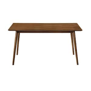 Westmont 59 in. Rectangular Walnut Wood 4-Seat Dining Table