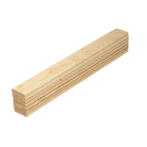 1 in. x 4 in. x 4.5 ft. Pine Full Bed Slat Board (7-Pack)