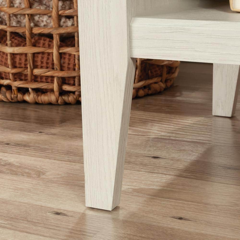 Glacier Oak Hexagon Pattern 1-Drawer Nightstand with Open Shelf