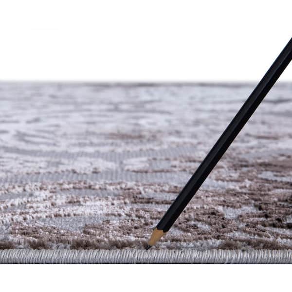 Damask Gray 2 ft. x 7 ft. Runner Rug