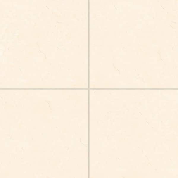 Shandar 24 in. x 24 in. Polished Crema Marfil Light Porcelain Tile (15.49 sq. ft./Case)