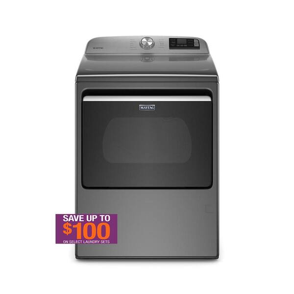 Maytag 7.4 cu. ft. 120Volt Smart Capable Metallic Slate Gas Dryer with
