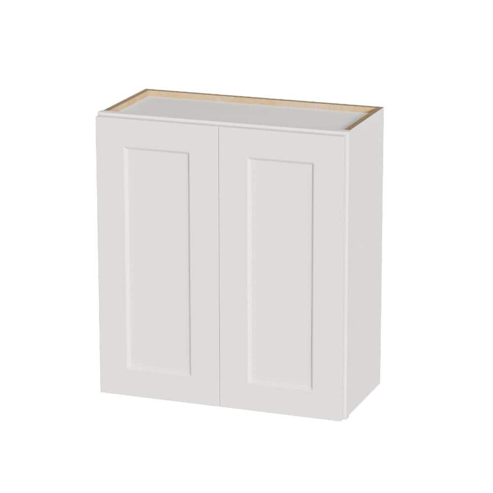 "27"" White Shaker Solid Wood Wall Cabinet with Soft-Close Doors, Adjustable Shelves Storage for Kitchen, Bathroom" price history on PriceWatchPro
