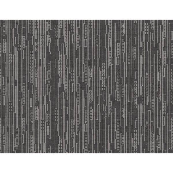 CASA MIA Vertical Geo Dark Gray Paper Strippable Non-Pasted Wallpaper Roll  ( Cover  sq. ft. ) RM31100 - The Home Depot
