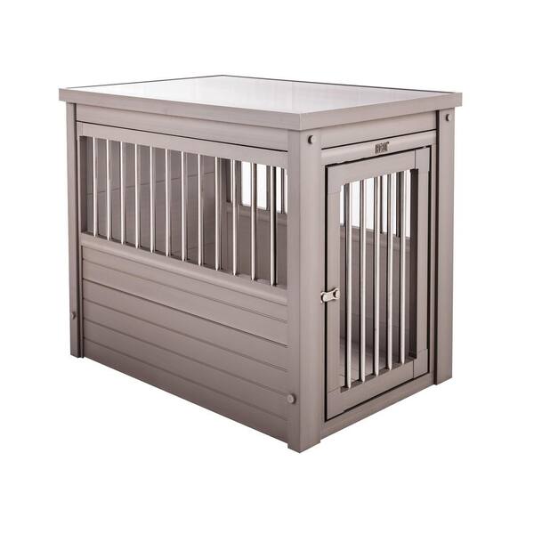 grey dog crate