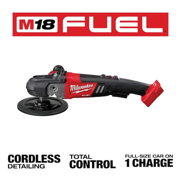 M18 FUEL 18V Lithium-Ion Brushless Cordless 7 in. Variable Speed Polisher with M18 5.0 Ah Battery