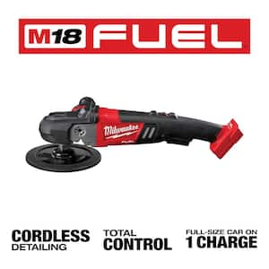M18 FUEL 18V Lithium-Ion Brushless Cordless 7 in. Variable Speed Polisher with HIGH OUTPUT XC 8.0Ah Battery