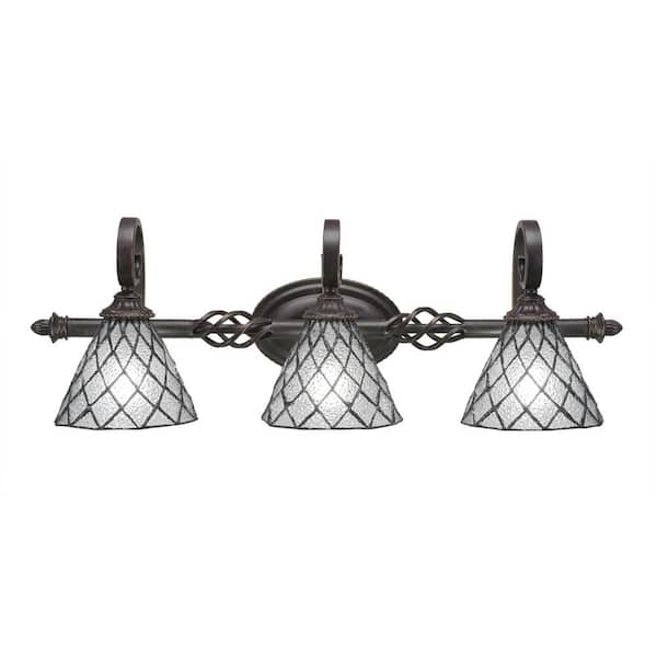Unbranded Bridgewater 29 in. 3-Light Dark Granite Vanity Light