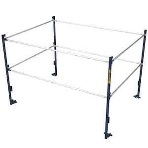 10 ft. W x 5 ft. H Galvanized Steel Guard Rail System for Scaffolding Safety on Scaffolding Platforms