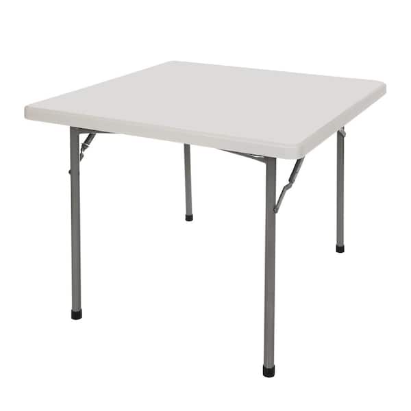 HAMPDEN FURNISHINGS Baldwin Square 36 in. Plastic Top Folding Office Table, Speckled Grey