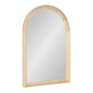 Hatherleig 20.00 in. W x 30.00 in. H Natural Arch Transitional Framed Decorative Wall Mirror