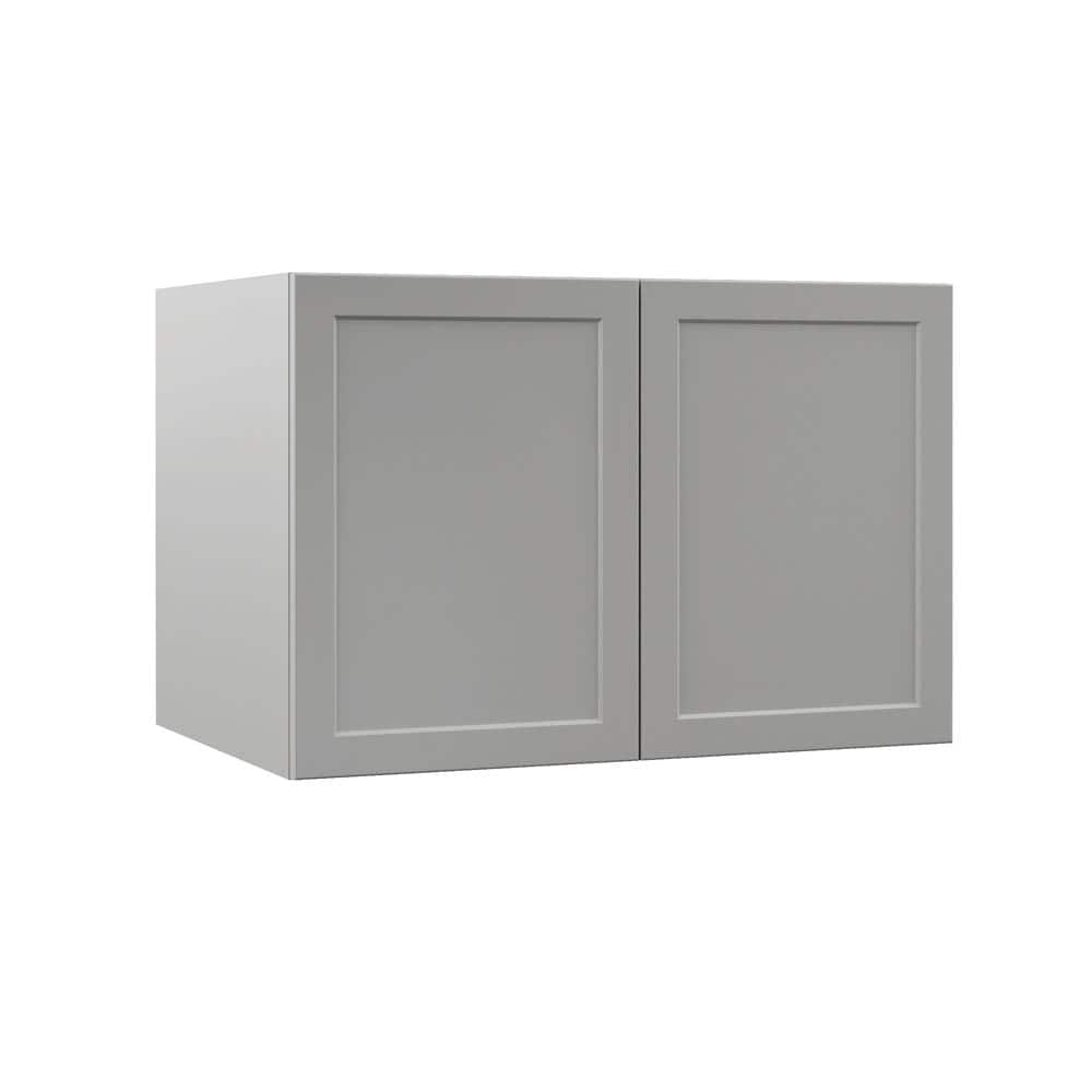 Designer Series Melvern 36 in. W x 24 in. D x 24 in. H Assembled Shaker Deep Wall Bridge Kitchen Cabinet in Heron Gray price history on PriceWatchPro