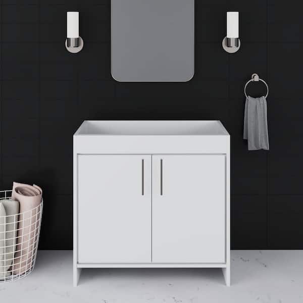 VOLPA USA AMERICAN CRAFTED VANITIES Villa 36 in. W x 18 in. D Bath Vanity Cabinet Only in White