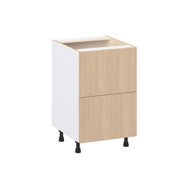 Timberline 21 in. W x 24.5 in. D x 34.5 in. H Assembled Shaker Drawer Base Kitchen Cabinet in Mojavi Oak with 2-Drawers