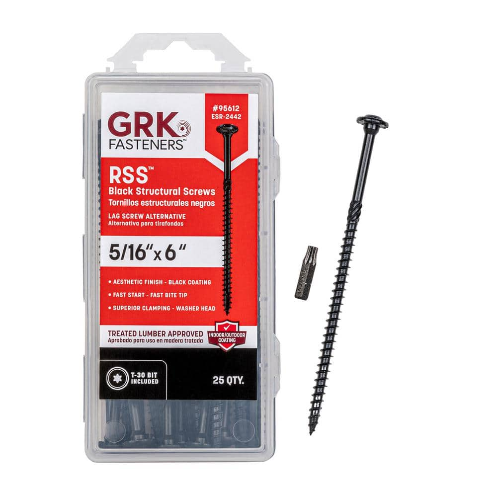 GRK Fasteners 5/16 in. x 6 in. Star Drive Low Profile Washer Head RSS ...