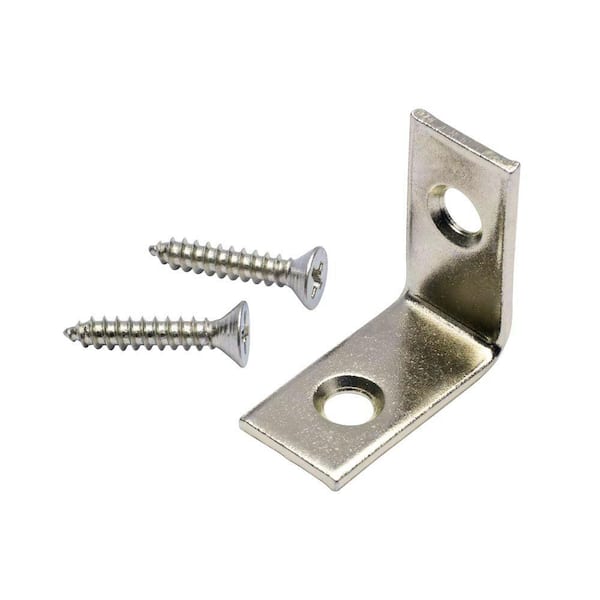 Everbilt (12-Pack) 1 in. Stainless Steel Corner Brace