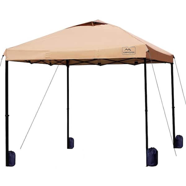 9.5 ft. W x 9.5 ft. L x 9 ft. H Khaki Pop Up Commercial Canopy Tent