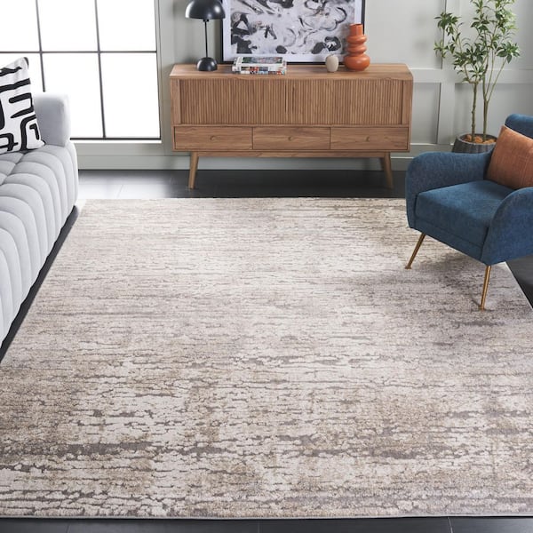 Spirit 7 ft. x 9 ft. Taupe/Ivory Marble Area Rug