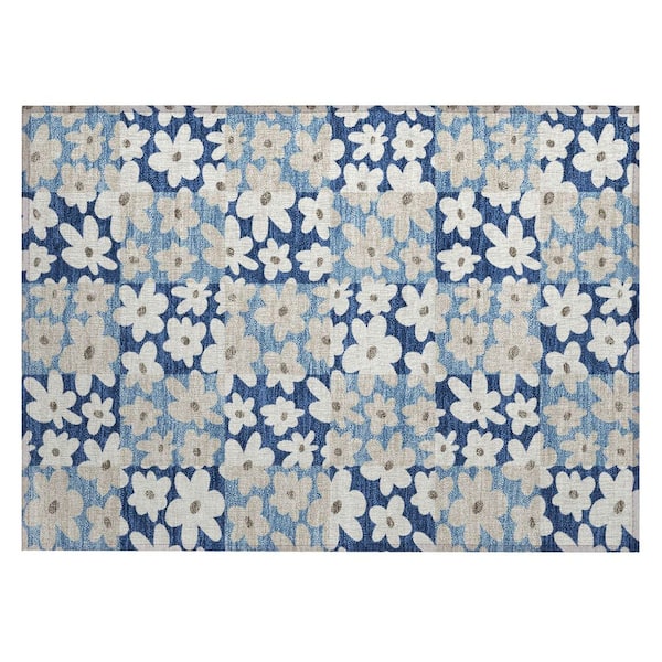 Chantille Machine Washable Indoor/Outdoor Abstract ACN2476 Blue 2 ft. x 3 ft. Accent Rug