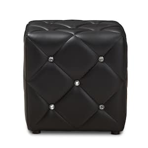 Stacey Black Tufted Ottoman