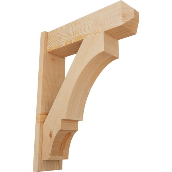 Ekena Millwork 8 in. x 34 in. x 26 in. Balboa Craftsman Smooth Douglas Fir Outlooker