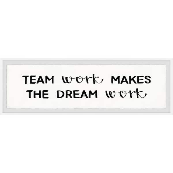 Unbranded "The Dream Work" by Marmont Hill Framed Typography Art Print 15 in. x 45 in.