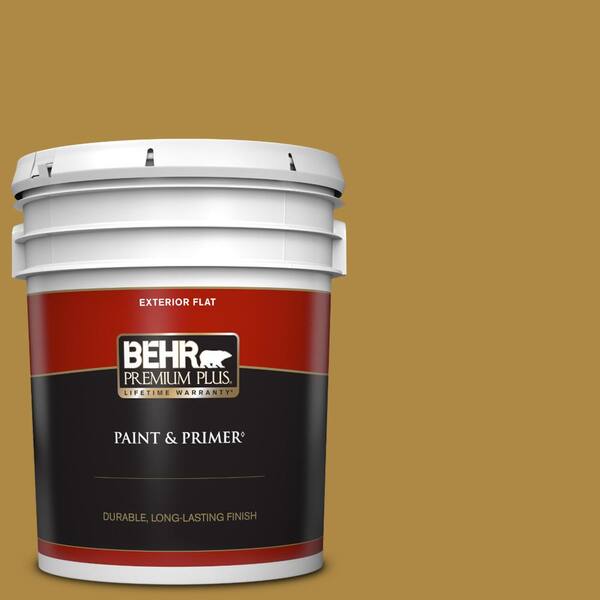 BEHR PREMIUM PLUS 5 gal. #M300-6 Indian Spice Flat Exterior Paint & Primer