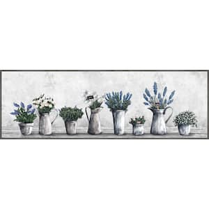 "Lavender Collection" by Parvez Taj Floater Framed Canvas Nature Art Print 20 in. x 60 in.