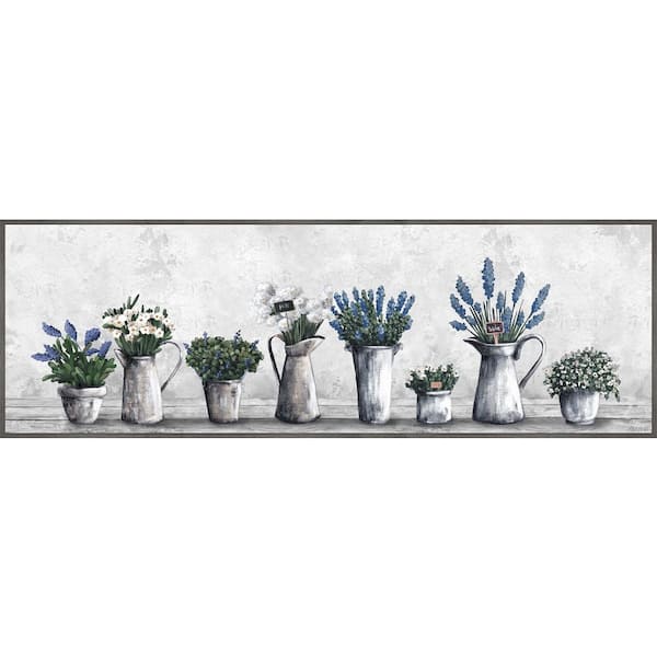 Unbranded "Lavender Collection" by Parvez Taj Floater Framed Canvas Nature Art Print 20 in. x 60 in.