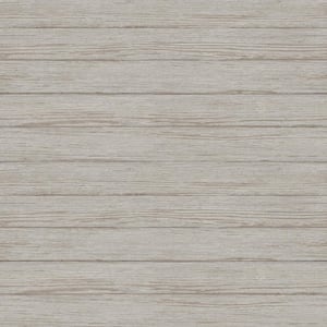 Ozma Light Grey Wood Plank Wallpaper Sample