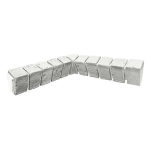 White Brick 16.75 in. x 3 in. x 3.75 in. Brick Veneer Siding Inside Corner Ledger