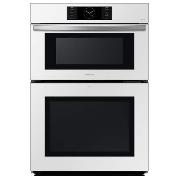 Samsung Bespoke 30" Microwave Combination Wall Oven in White Glass