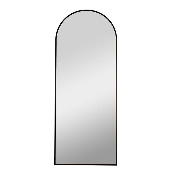 Cesicia 22 in. W x 65 in. H Arched Black Full Length Standing Floor