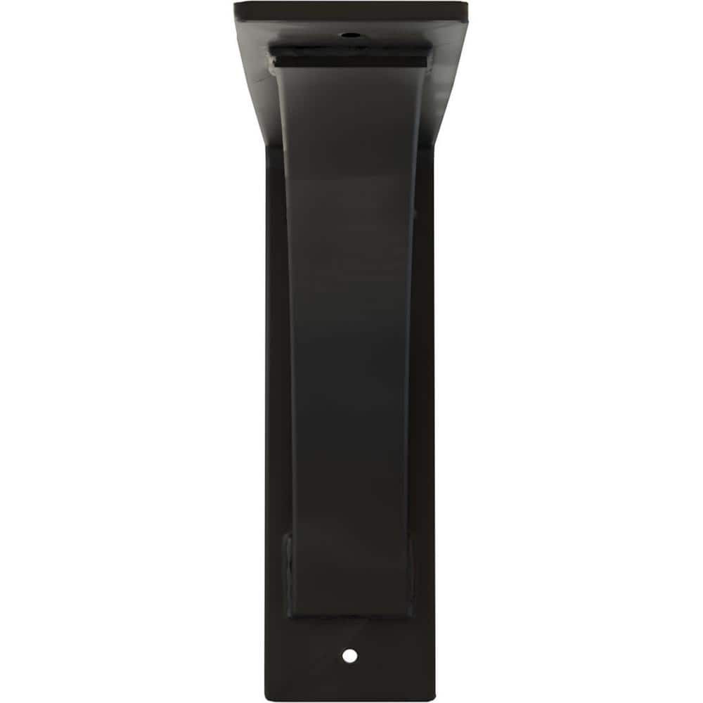 10" Black Powder Coated Steel Shelf Bracket
