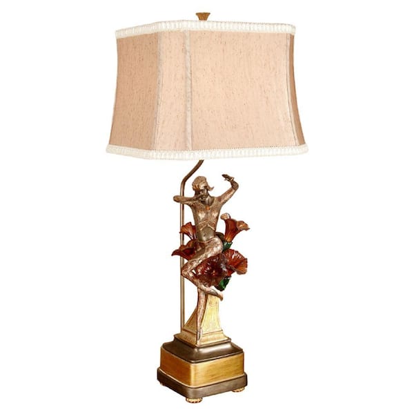 Dale Tiffany Burlesque Lady 1-Light Brass Table Lamp