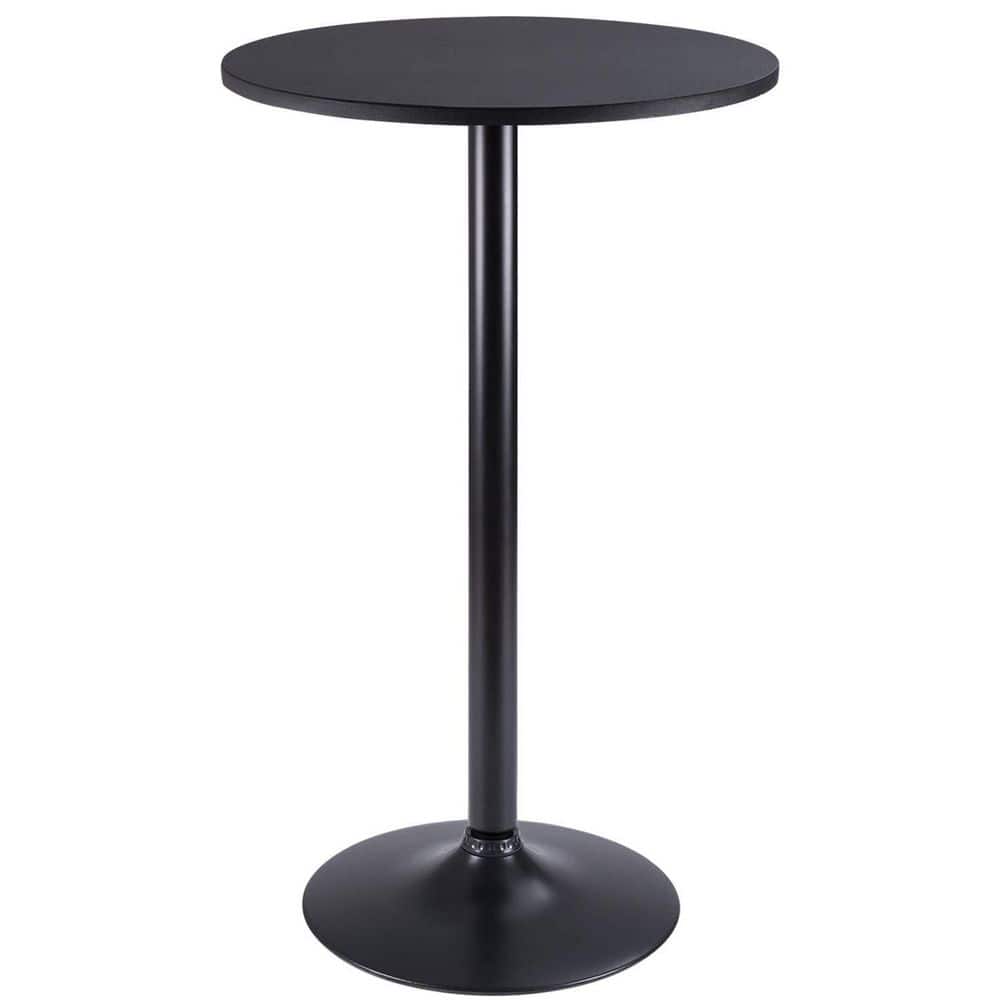 23.8 in. x 39.5 in. Bistro Table with Metal Base, MDF Top and