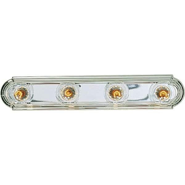 Progress Lighting Broadway Collection 4-Light Polished Chrome Traditional Bath Vanity Light