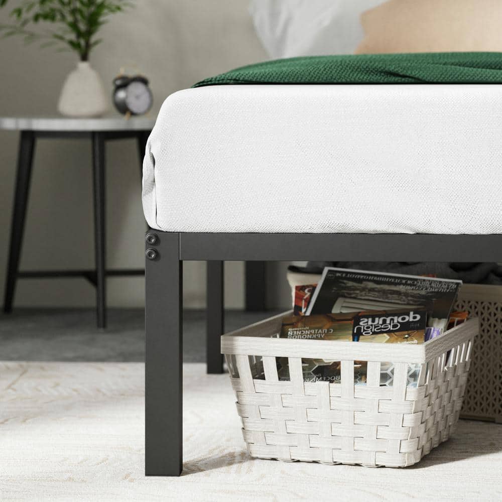 Classic 14 in. Black Metal Queen Platform Bed Frame - thumbnail 3